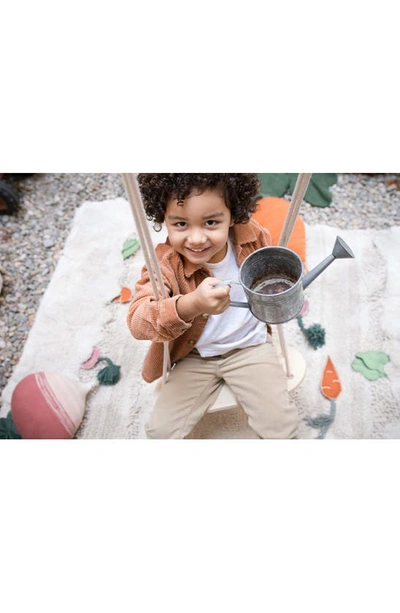 Shop Lorena Canals Kids' Washable Cotton Rug & Veggie Set In Natural Orange Dark Green