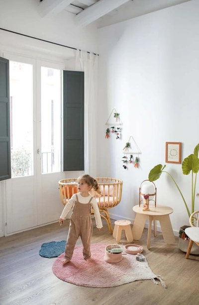 Lorena Canals O C Washable Ramona The Radish Novelty Area Rug, 3'3 X 4'11 In Natural Green Ash Rose