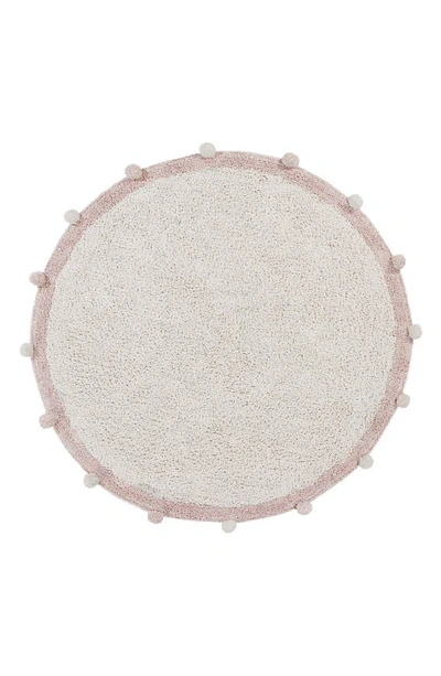 Shop Lorena Canals Bubbly Washable Cotton Area Rug In Natural Rose