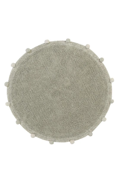 Shop Lorena Canals Bubbly Washable Cotton Area Rug In Olive Natural