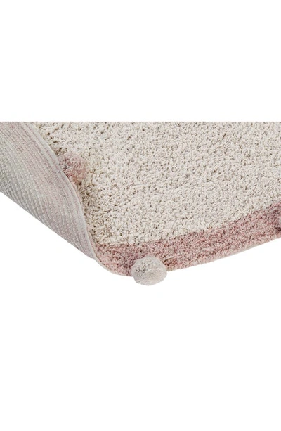 Shop Lorena Canals Bubbly Washable Cotton Area Rug In Natural Rose