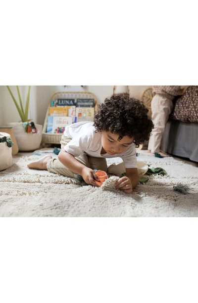 Shop Lorena Canals Kids' Washable Cotton Rug & Veggie Set In Natural Orange Dark Green