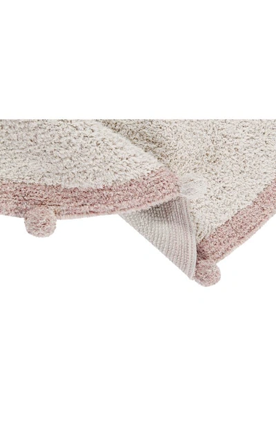 Shop Lorena Canals Bubbly Washable Cotton Area Rug In Natural Rose