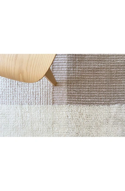 Lorena Canals Woolable Rug Kaia Rose In Sheep White Frosted Rose