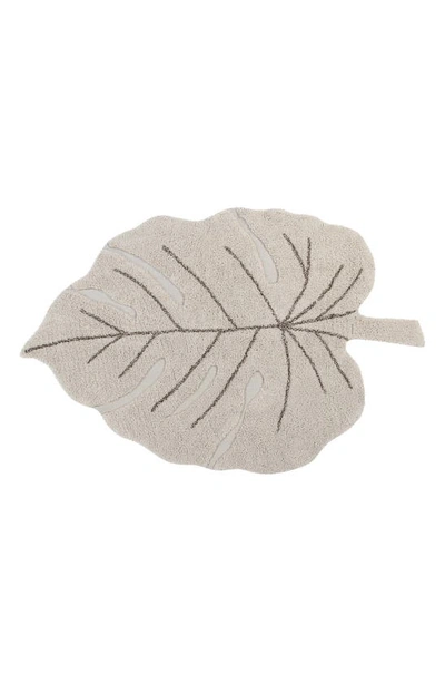 Shop Lorena Canals Monstera Leaf Washable Area Rug In Natural Soil Brown