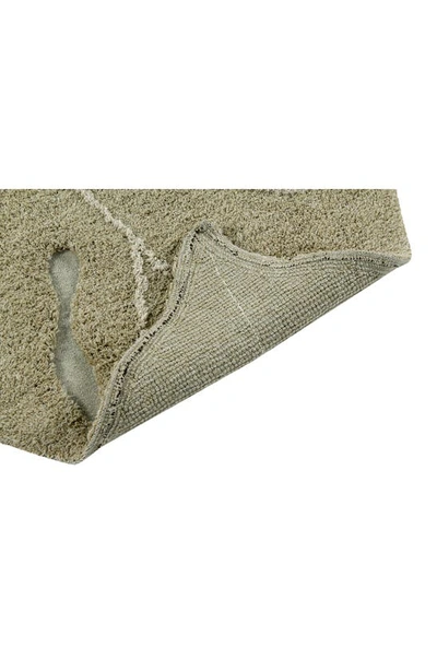 Lorena Canals Washable Rug In Olive Natural Honey