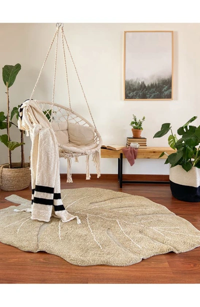 Lorena Canals Washable Rug In Olive Natural Honey
