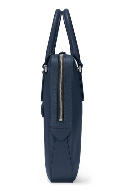 Montblanc Sartorial Leather Document Case In Ink Blue