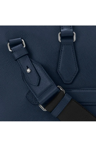 Montblanc Sartorial Leather Document Case In Ink Blue