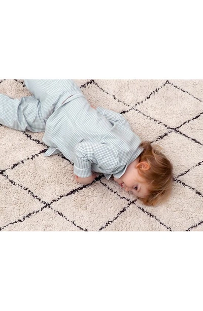 Lorena Canals Mini Bereber Washable Cotton Blend Rug In Natural Black