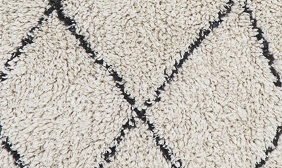 Lorena Canals Mini Bereber Washable Cotton Blend Rug In Natural Black