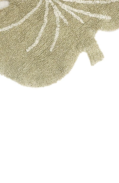 Lorena Canals Mini Wings Washable Rug In Olive Natural