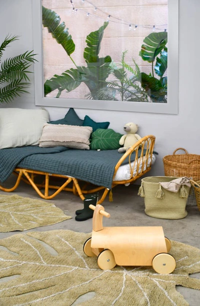 Lorena Canals Mini Wings Washable Rug In Olive Natural