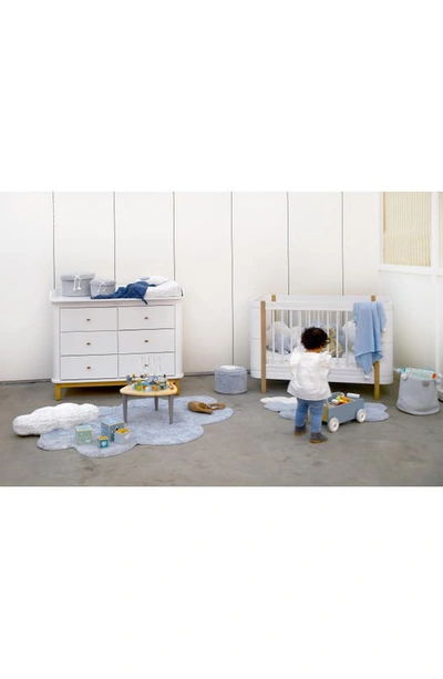 Lorena Canals Mini Dream Washable Cotton Blend Rug In Light Blue White