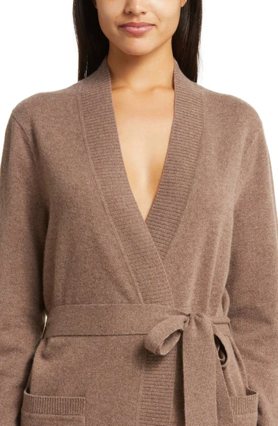 Shop Nordstrom Cashmere Robe In Brown Taupe Heather
