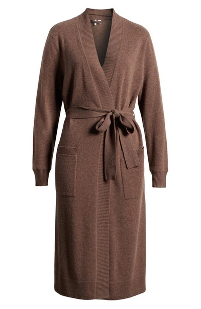 Shop Nordstrom Cashmere Robe In Brown Taupe Heather