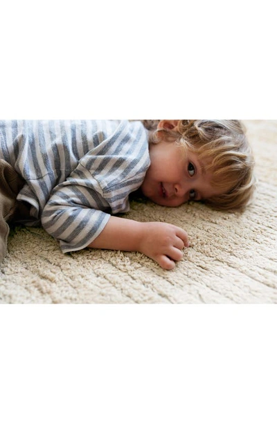 Lorena Canals Reversible Washable Recycled Cotton Blend Rug In Light Olive / Ivory