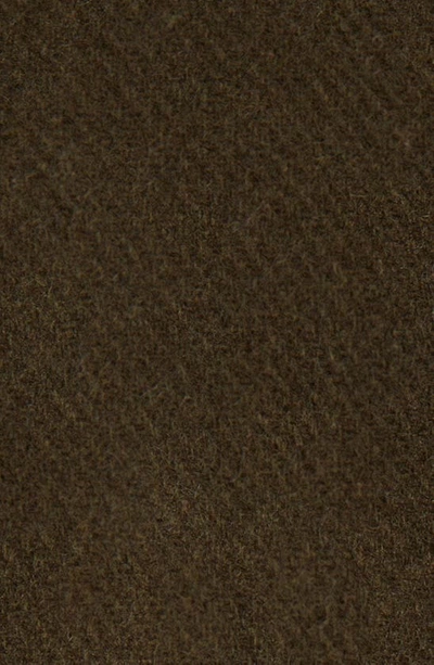 Shop Sam Edelman Notch Collar Longline Wool Blend Coat In Olive