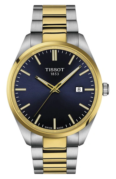 Shop Tissot Pr 100 Classic Bracelet Watch, 40mm In Blue