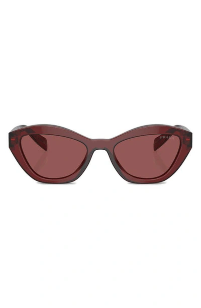 Shop Prada 55mm Butterfly Sunglasses In Dark Violet