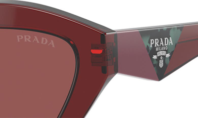 Shop Prada 55mm Butterfly Sunglasses In Dark Violet