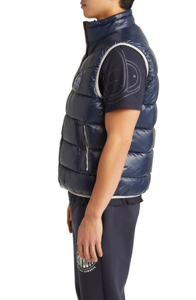 Shop Hugo Boss X Nfl Corner Recycled Polyamide Puffer Vest In Dallas Cowboys Dark Blue