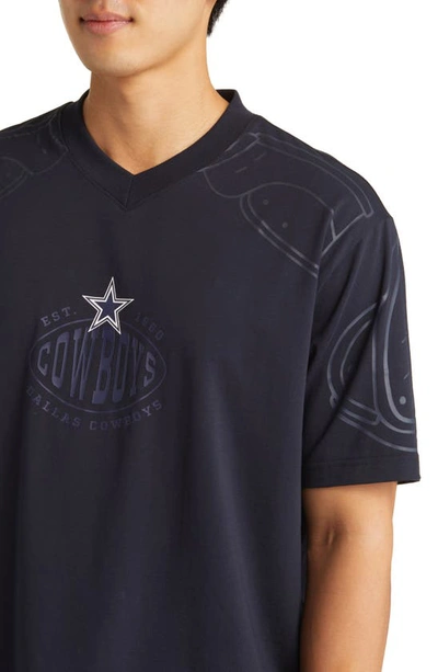 Shop Hugo Boss X Nfl Tackle Graphic T-shirt In Dallas Cowboys Dark Blue