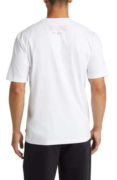 Shop Hugo Boss X Nfl Stretch Cotton Graphic T-shirt In Tampa Bay Buccaneers White