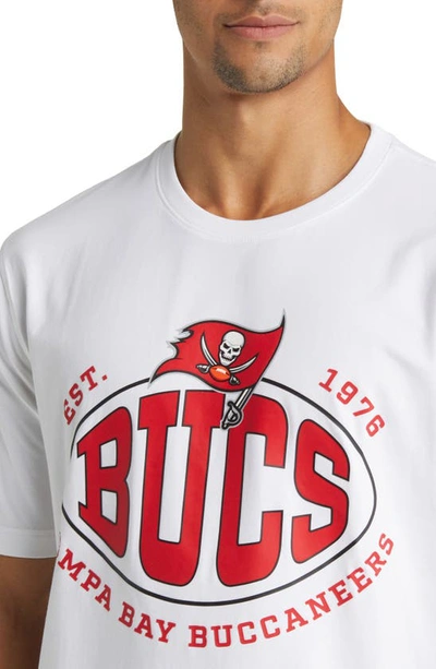 Shop Hugo Boss X Nfl Stretch Cotton Graphic T-shirt In Tampa Bay Buccaneers White