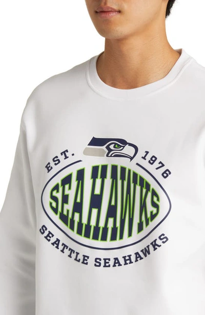 Shop Hugo Boss X Nfl Crewneck Sweatshirt In Seattle Seahawks White