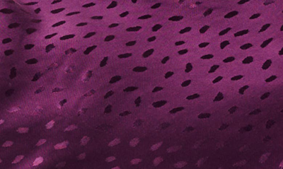 Shop Nobody's Child Helena Dot Print V-neck Satin Midi Dress In Purple