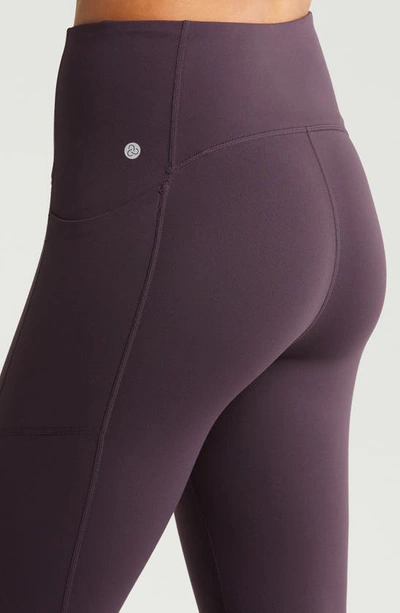 Shop Zella Studio Luxe High Waist Pocket 7/8 Leggings In Purple Nebula