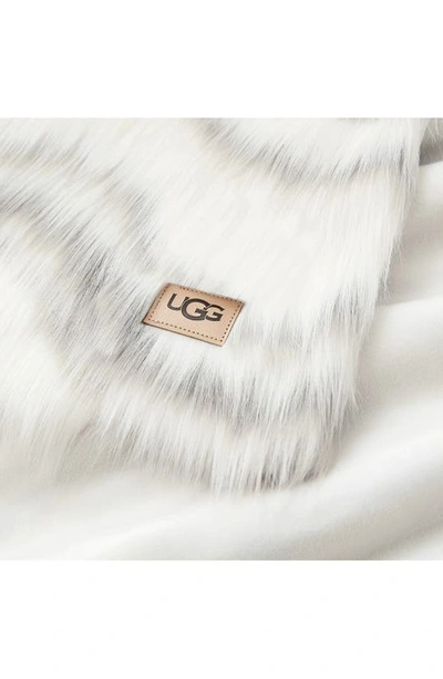Shop Ugg Rosia Faux Fur Throw Blanket In Snow Multi