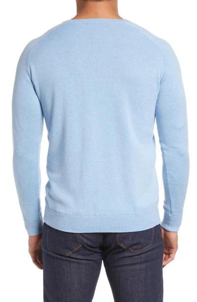 Shop Peter Millar Deuce V-neck Sweater In Cottage Blue
