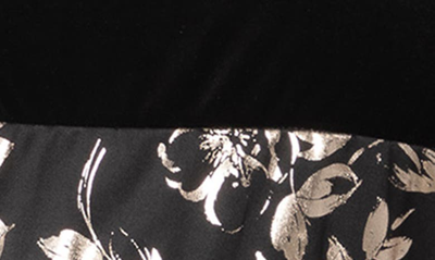 Shop Kiyonna Radiant Opulence Mixed Media Ballgown In Gilded Noir