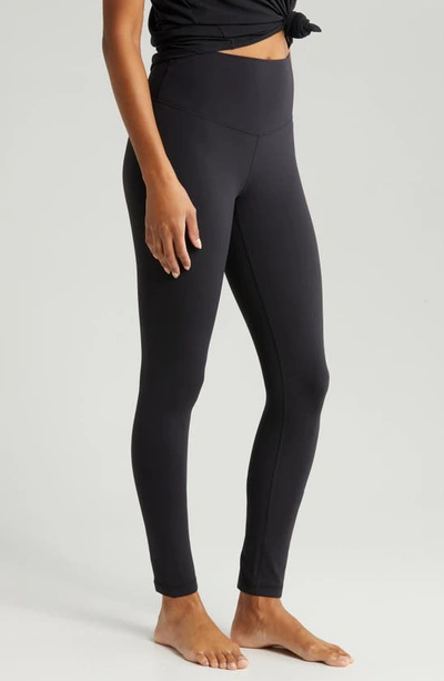 Shop Zella Studio Luxe High Waist 7/8 Leggings In Black