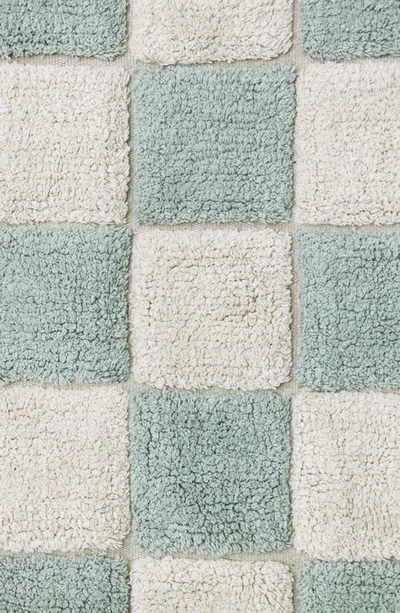 Lorena Canals Washable Rug Kitchen Tiles Blue Sage In Blue Sage