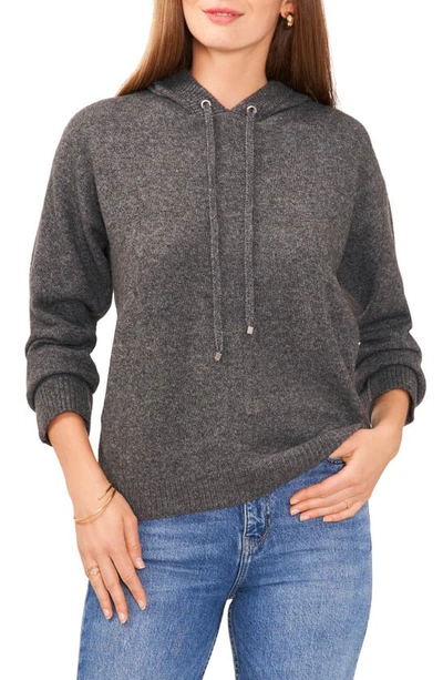 Shop Vince Camuto Jersey Knit Hooded Sweater In Med Hthr Grey