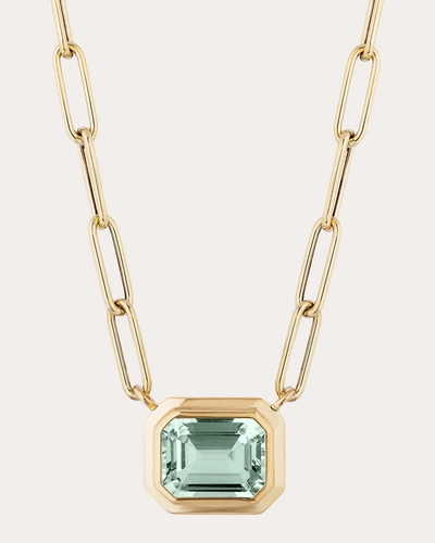 Goshwara Manhattan Emerald Cut Pendant Necklace In Green