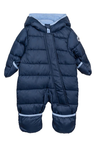 Shop Miles The Label Hooded Water Repellent Snowsuit In Navy