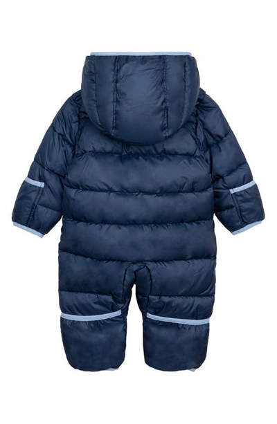 Shop Miles The Label Hooded Water Repellent Snowsuit In Navy