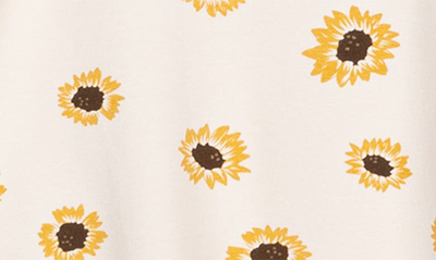 Shop Miles The Label Sunflower Print Organic Cotton Terry Sweatshirt In Beige