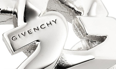 Givenchy Gold G Chain Ring In Silvery