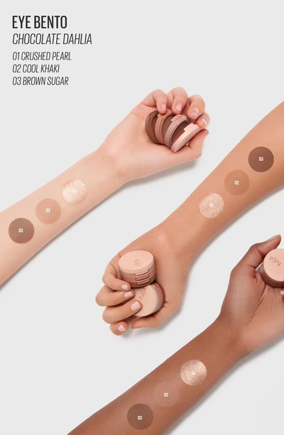 Kaja Beauty Bento Bouncy Eyeshadow Trio Chocolate Dahlia In Chocolate Dahlia