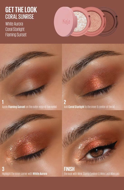 Shop Kaja Eye Bento Eyeshadow Trio In Coral Sunrise