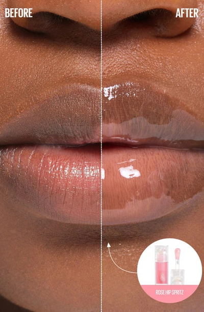 Kaja Juicy Glass Lip Oil In Rose Hip Spritz