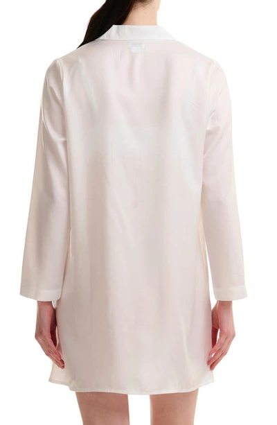 Shop Splendid Long Sleeve Boyfriend Sleep Shirt In Bright White