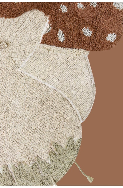 Lorena Canals Washable Rug Boletus In Natural Olive Pearl Blue Ash