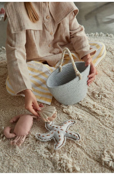 Lorena Canals Washable Play Rug Island In Natural Blue Sage Rose Vintage