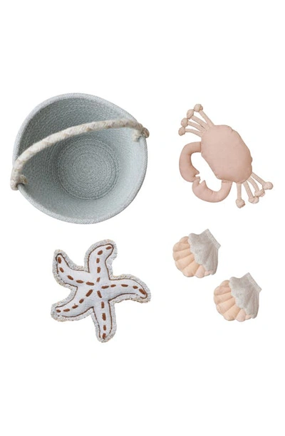 Lorena Canals Washable Play Rug Island In Natural Blue Sage Rose Vintage